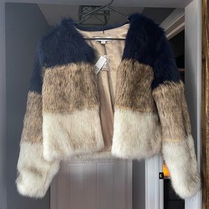 New York & Company Faux Fur Jacket